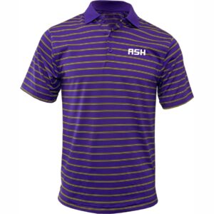 Unisex Gold Striped Spirit Polo