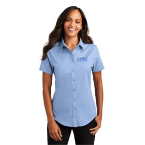 Ladies Short Sleeve Twill