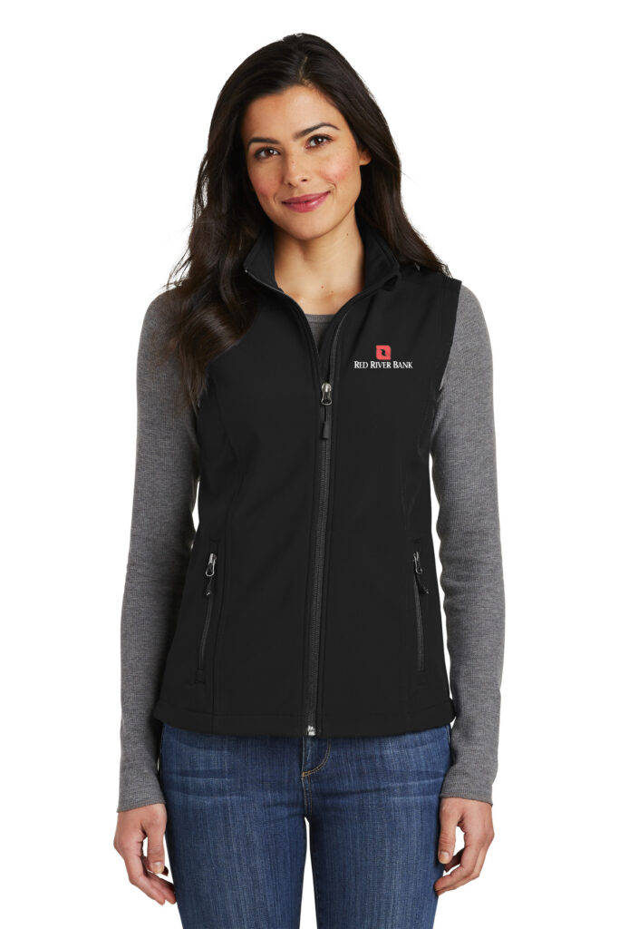 Shell Uniform Color Red RRB/ Ladies Core Soft Shell Vest – Red River Bank Uniform Store
