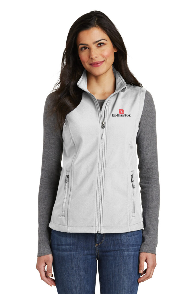 Shell Uniform Color Red RRB/ Ladies Core Soft Shell Vest – Red River Bank Uniform Store